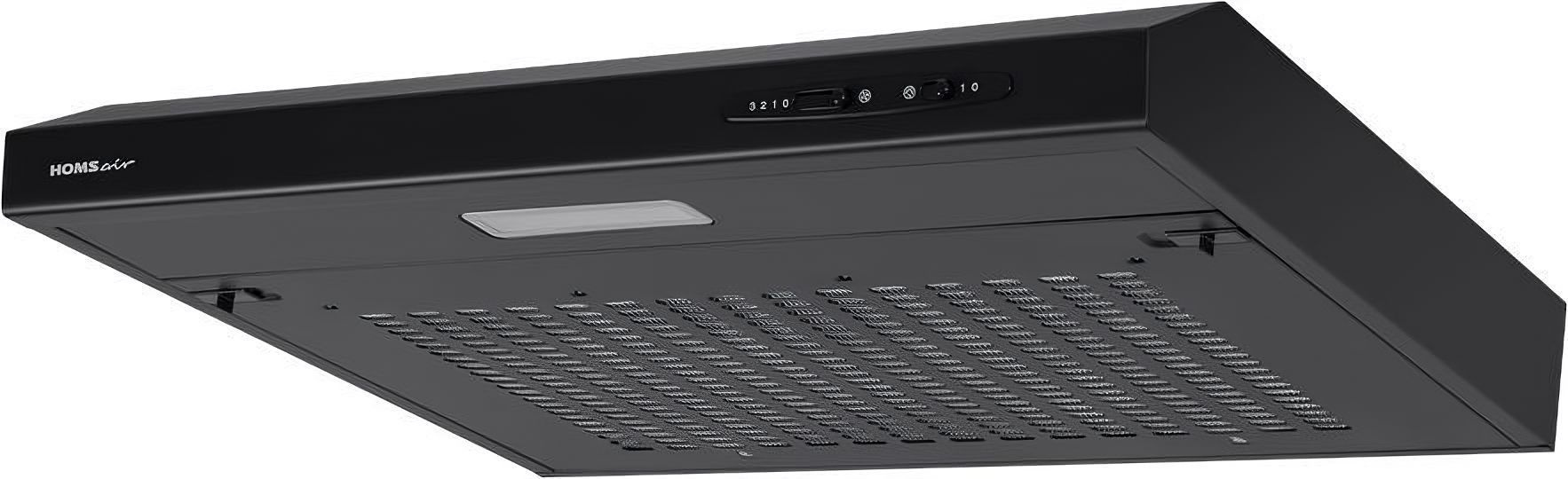 Вытяжка козырьковая HomsAir Horizontal 50 черный управление: ползунковое (1 мотор) Вытяжка козырьковая HomsAir Horizontal 50 черный управление: ползунковое (1 мотор)