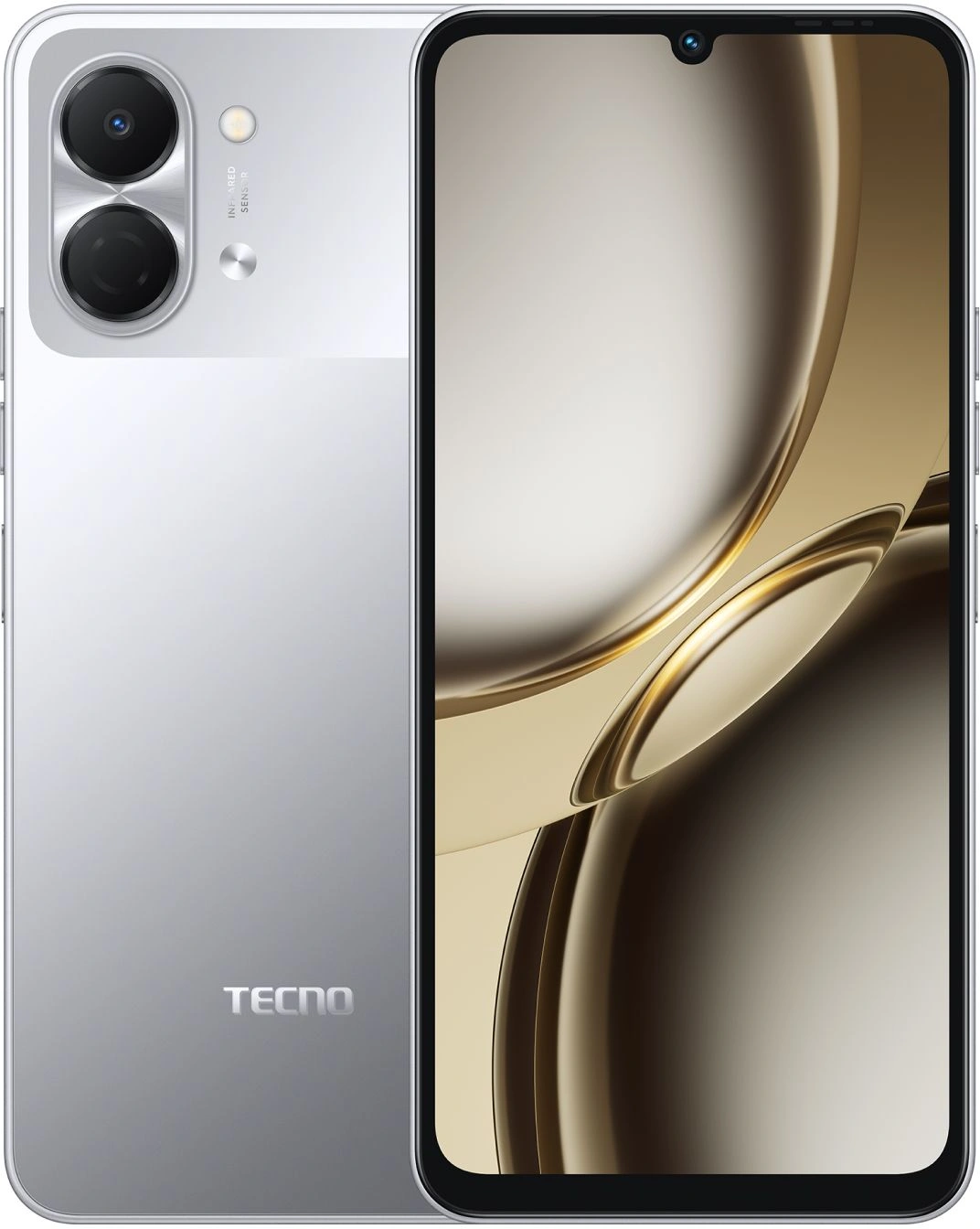 Смартфон Tecno Spark Go 3 64Gb 4Gb серый моноблок 3G 4G 2Sim 6.75" 720x1600 Android 15 13Mpix 802.11 a/b/g/n/ac NFC GPS GSM900/1800 Protect microSD max1024Gb