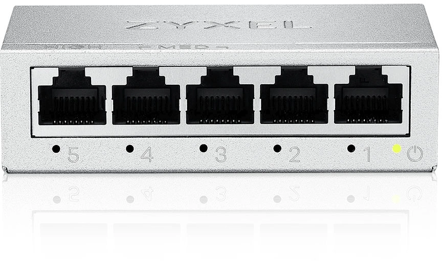 Коммутатор Zyxel GS-105BV5-EU0101F (L2) 5x1Гбит/с неуправляемый