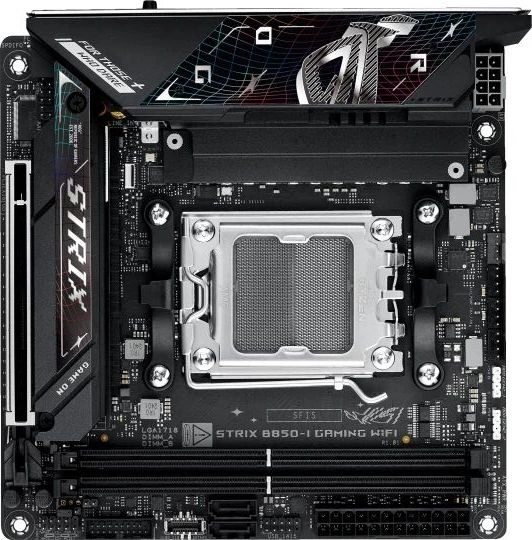 Материнская плата Asus ROG STRIX B850-I GAMING WIFI SocketAM5 AMD B850 2xDDR5 mini-ITX AC`97 8ch(7.1) 2.5Gg RAID+HDMI