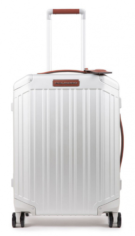 Чемодан Piquadro ALU (BV4425ALU/GRCU) 40x54x20см 37л. 4.3кг. алюминий/натур.кожа серый