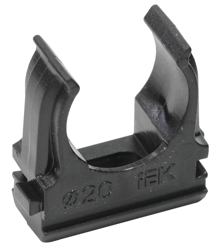 Держатель IEK CTA10D-CF20-K02-100 с защелкой 20мм полистирол черный