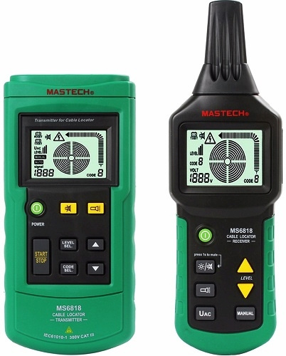 Детектор проводки Mastech MS-6818 зеленый/черный (13-1211)
