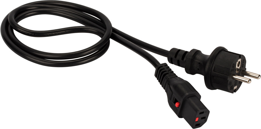 Шнур питания Lanmaster LAN-PP13L/SH-1.8-BK C13-Schuko проводник.:3x0.75мм2 1.8м 220В 10А (упак.:1шт) черный