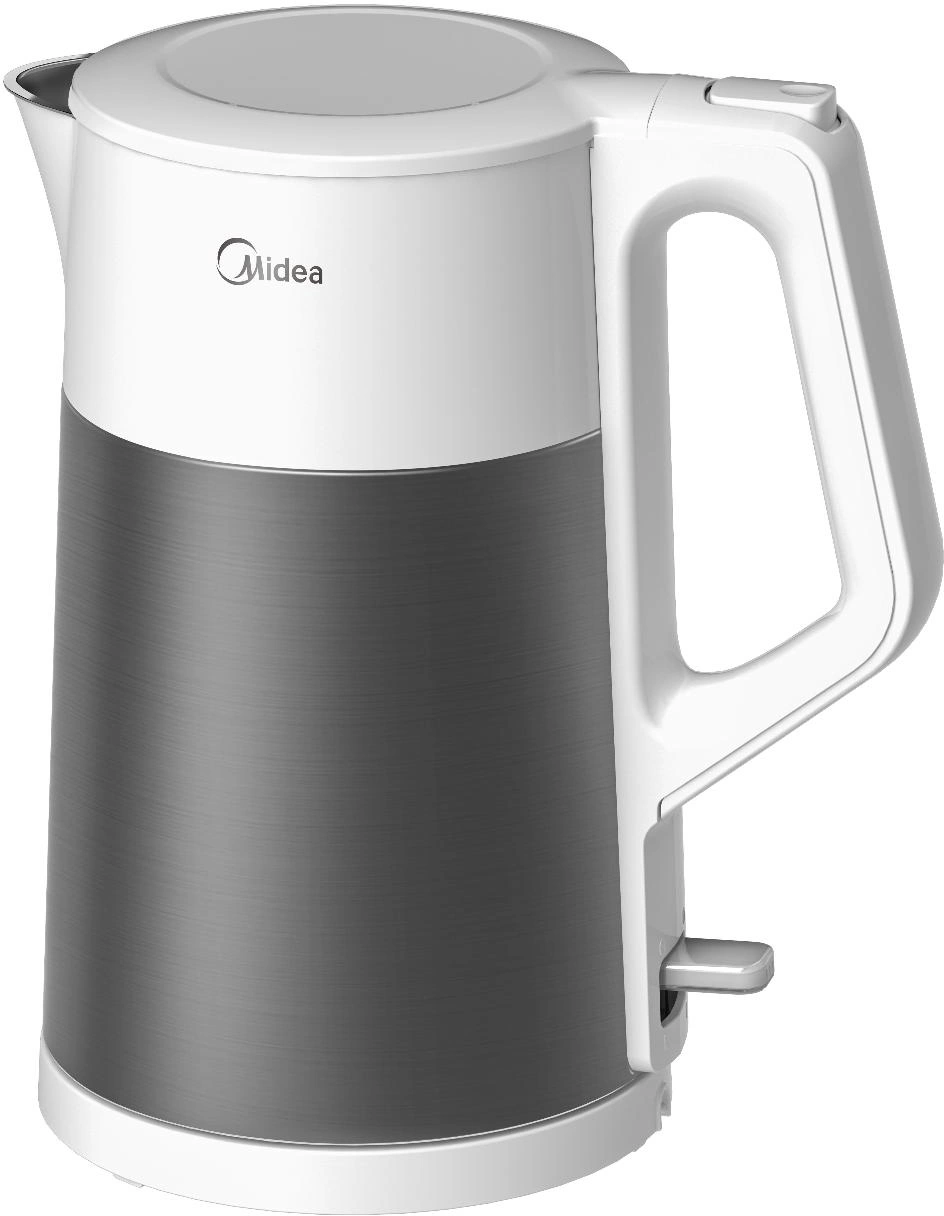 Чайник электрический Midea МК-8010 1.7л. 1800Вт белый/нержавеющая сталь корпус: нерж.сталь/пластик