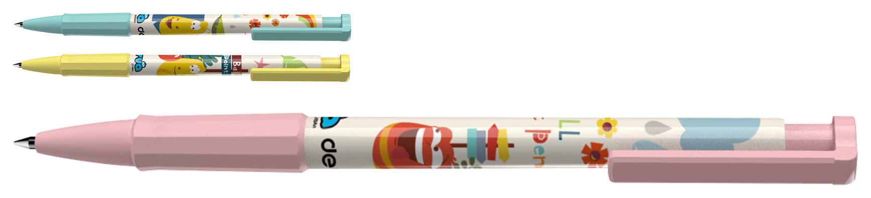 Ручка шариков. Deli Larva EQ26-BK ассорти черн. черн. линия 0.5мм