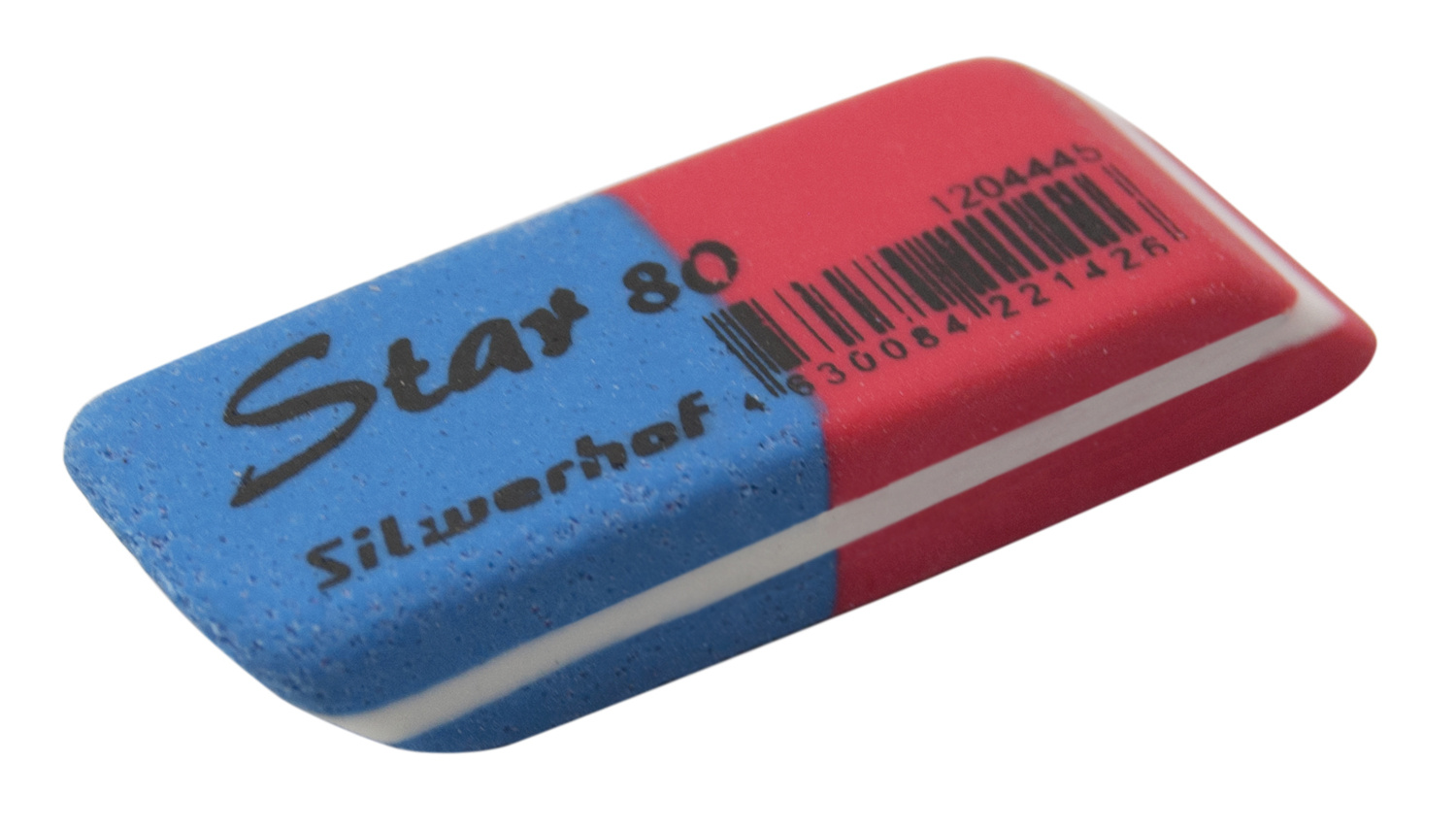 Ластик Silwerhof Star 80 181149 41x14x8мм каучук термопластичный синий