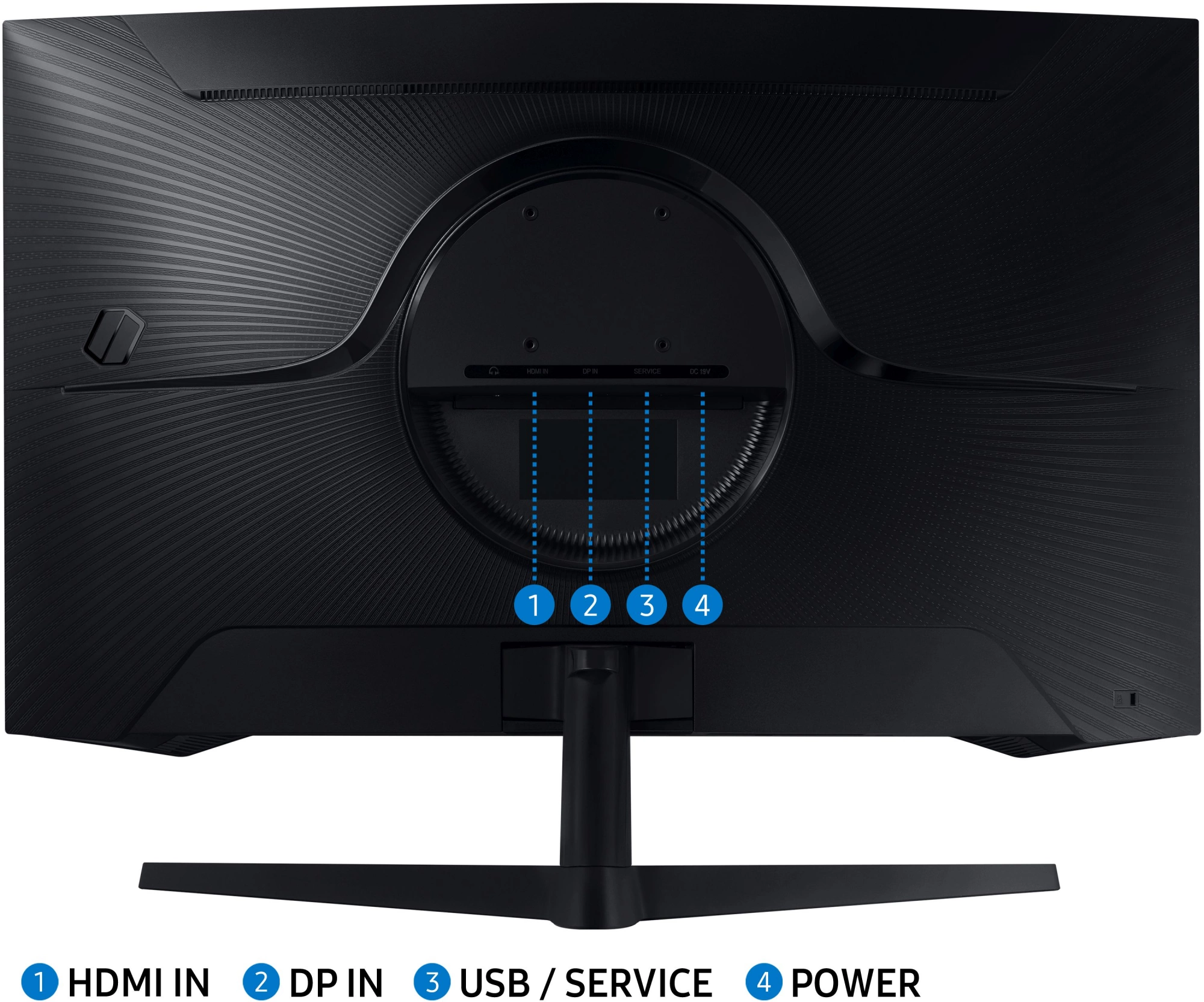 Монитор Samsung 32" Odyssey G5 S32CG550EI черный VA LED 1ms 16:9 HDMI матовая 300cd 178гр/178гр 2560x1440 165Hz FreeSync DP 2K USB 5.2кг