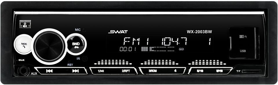 Автомагнитола Swat WX-2003BW 1DIN 4x50Вт (SWAT WX-2003BW)