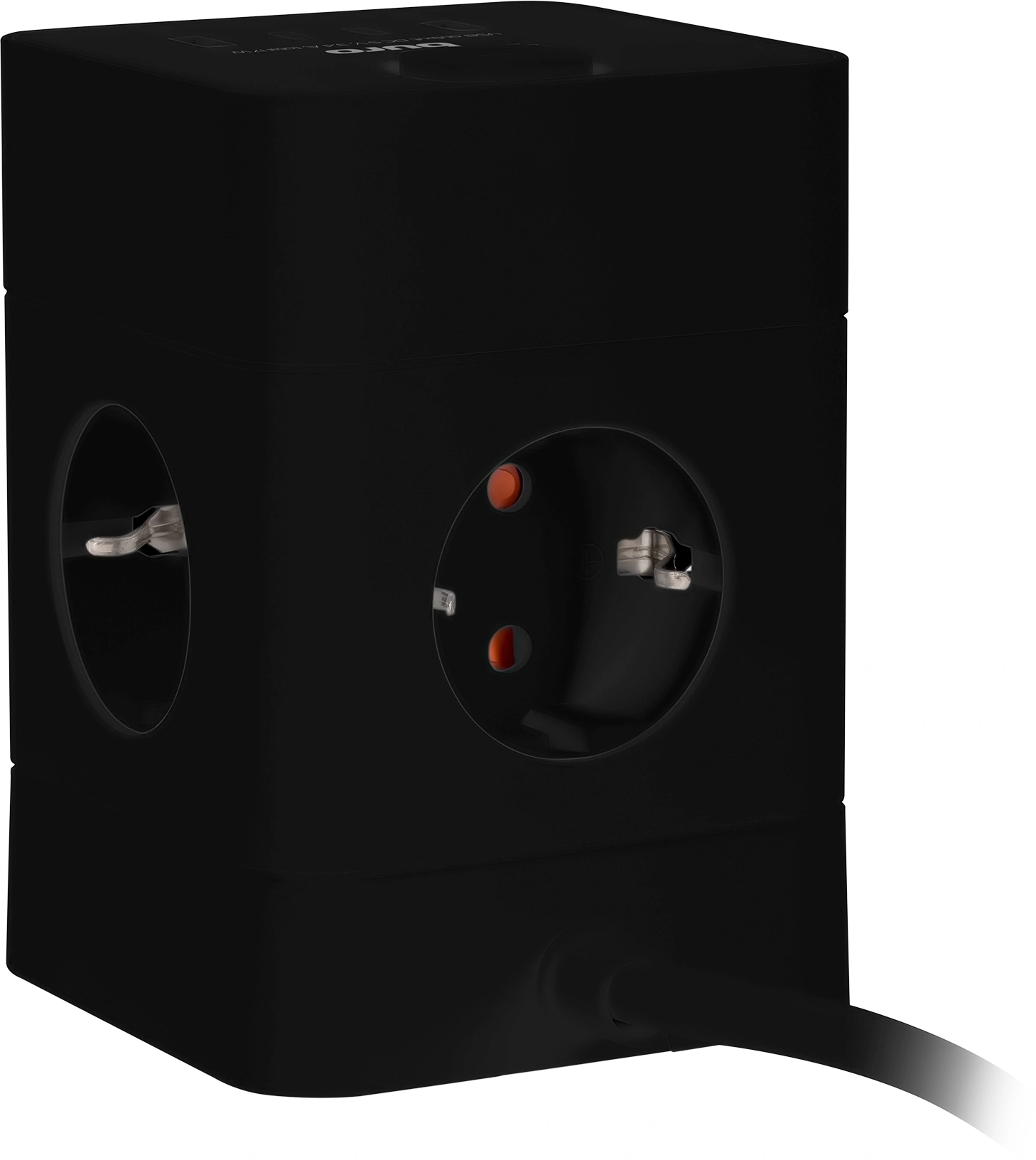 Сетевой удлинитель Buro BU-PTE4.1UC-B 1.5м (4 розетки) черный (коробка)