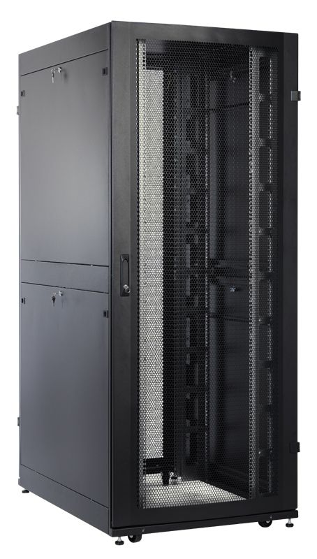 Шкаф серверный ЦМО ШТК-СП-48.8.10-44АА-9005 48U 800x1000мм пер.дв.перфор. 4 бок.пан. 1350кг черный
