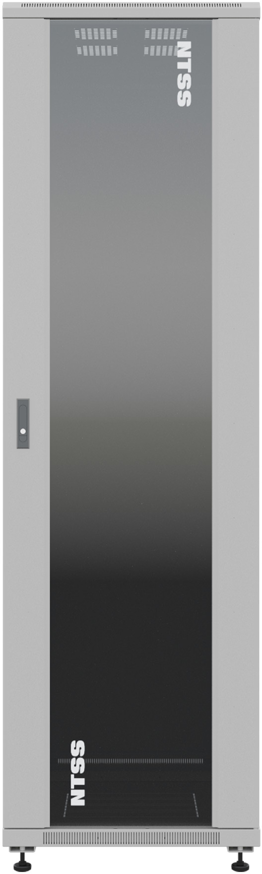 Шкаф серверный NTSS Премиум (NTSS-R42U6080GS) напольный 42U 600x800мм пер.дв.стекл металл 900кг серый 710мм 87.7кг 1987мм IP20 сталь