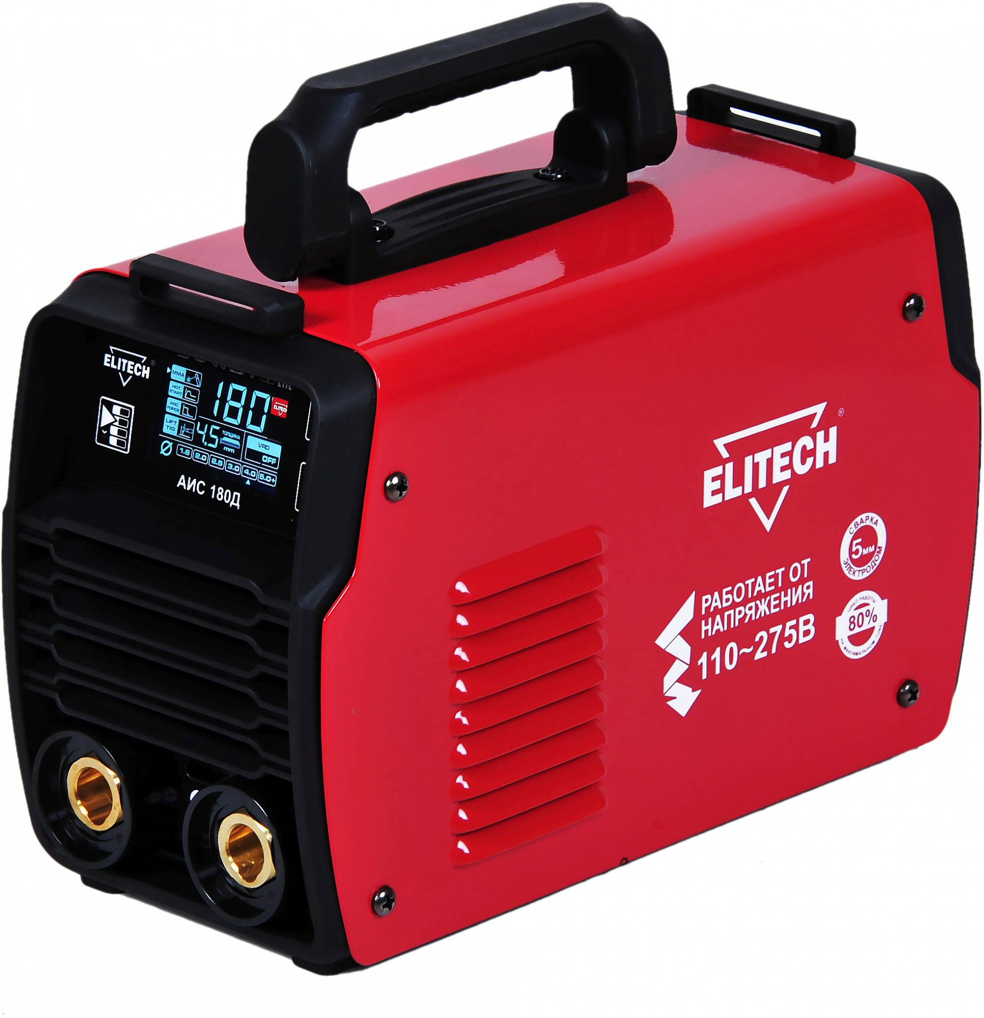Сварочный аппарат Elitech АИС 180Д (E1703.012.00) инвертор MMA DC/TIG DC 5.4кВт