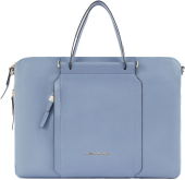 Деловая сумка женская Piquadro Circle CA4021W92/AZ3 с отделением для ноутбука 15.6" голубая натур.кожа