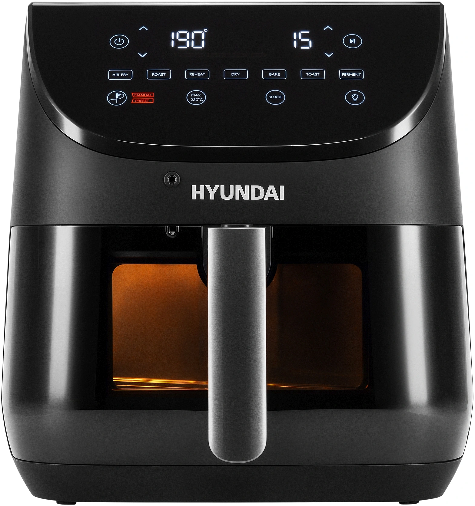 Аэрогриль Hyundai HYF-9090 6.5л 1700Вт черный/черный