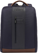 Рюкзак Piquadro Brief2 CA4818BR2/BLU синий нейлон/натур.кожа