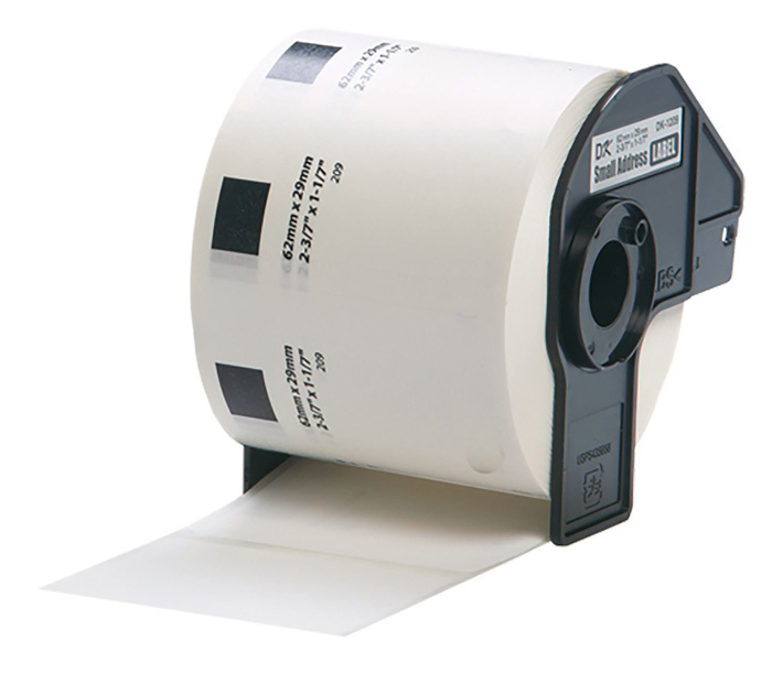 Картридж ленточный Brother DK11209 черный на белом для Brother QL-570