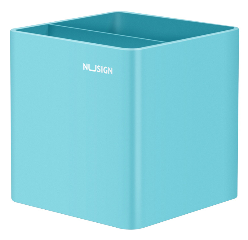 Подставка Deli NS011Blue Nusign 2отд. для письменных принадлежностей 84х84х86мм синий пластик