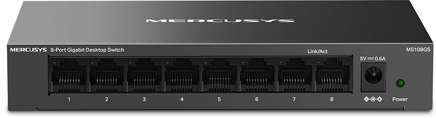 Коммутатор Mercusys MS108GS (L2) 8x1Гбит/с неуправляемый