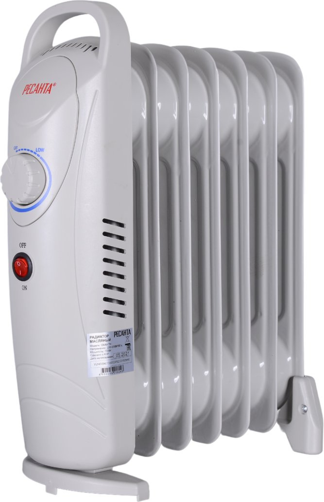 Радиатор масляный Ресанта ОММ-7Н 700Вт белый