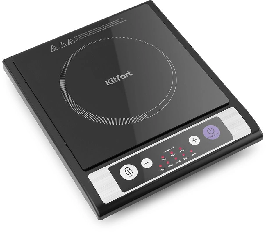 Плита Электрическая Kitfort КТ-107 черный стеклокерамика (настольная)