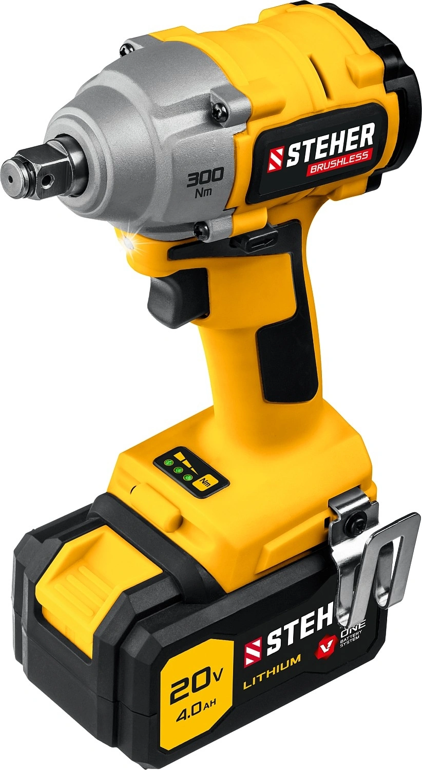 Гайковерт Steher CWB-300-1 аккум. патрон:квад.1/2" (кейс в комплекте)