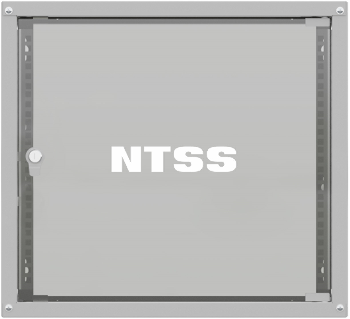 Шкаф коммутационный NTSS Lime (NTSS-WL12U5545GS) настенный 12U 550x450мм пер.дв.стекл несъемн.бок.пан. 30кг серый 370мм 14кг 110град. IP20