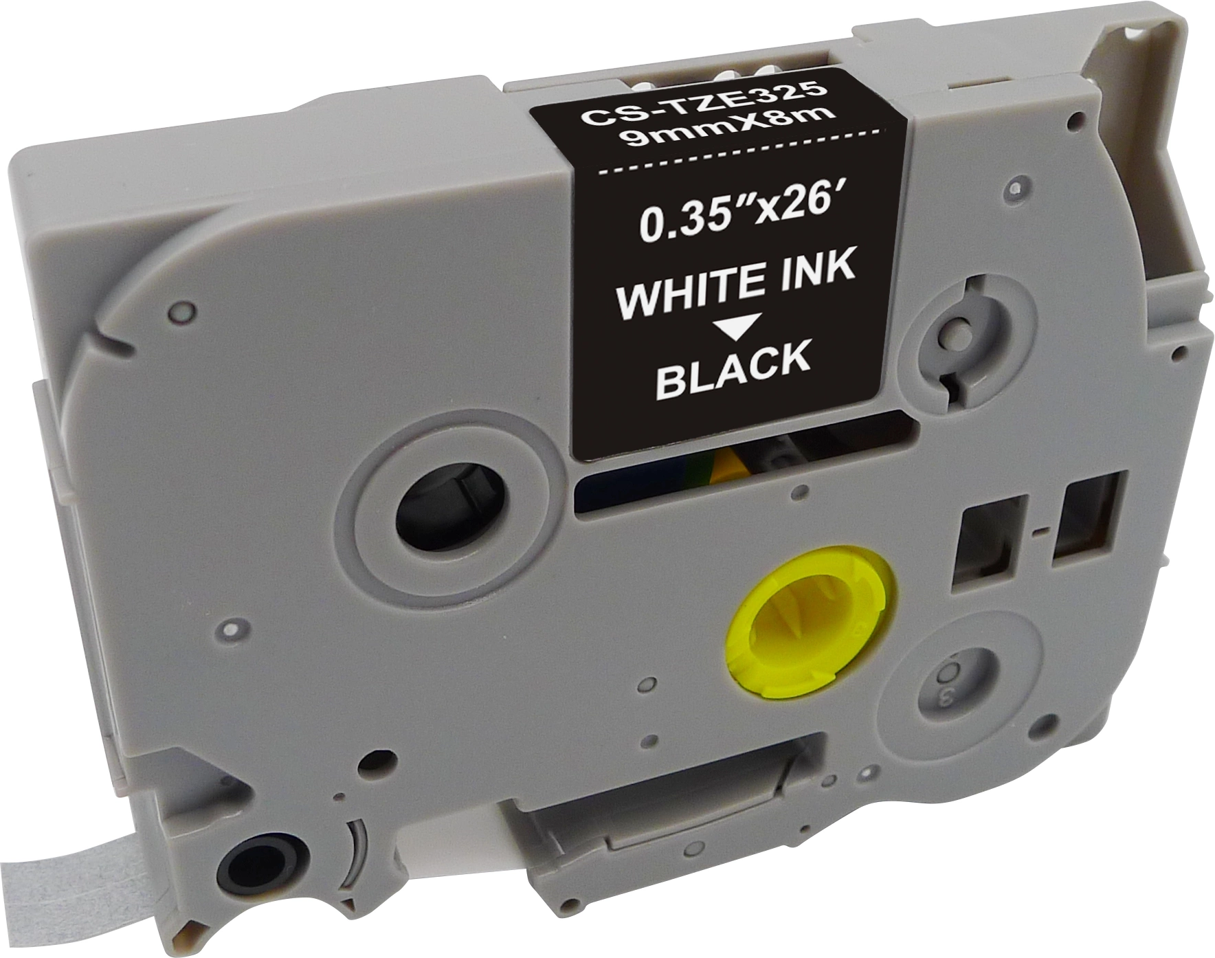 Картридж ленточный Cactus CS-TZE325 TZE-325 белый на черном 9x8 для Brother 1010/1280/1280VP/2700VP