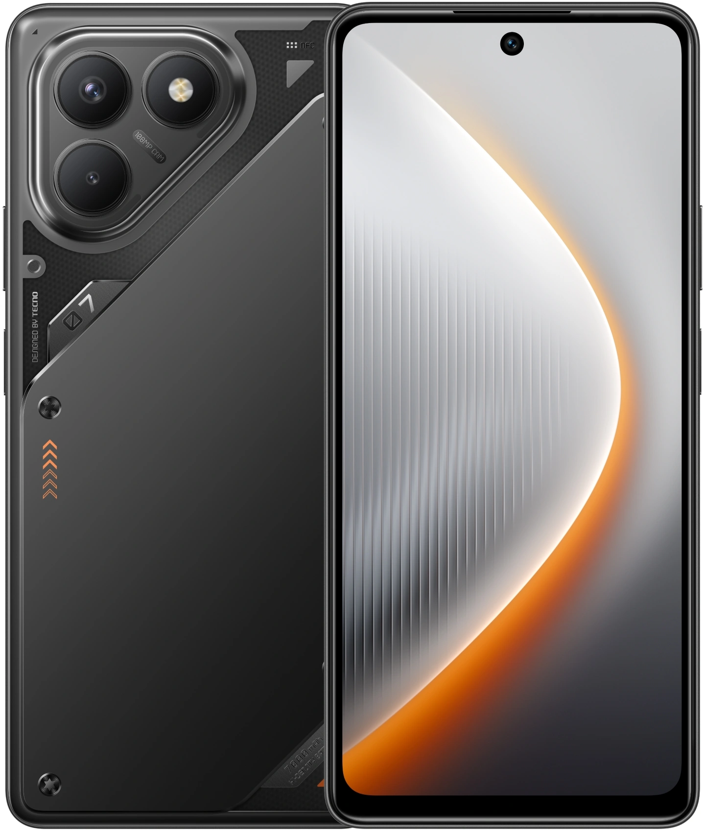 Смартфон Tecno Pova 7 Neo 128Gb 8Gb черный моноблок 3G 4G 2Sim 6.8" 1080x2460 Android 14 108Mpix 802.11 a/b/g/n/ac NFC GPS GSM900/1800 Protect FM
