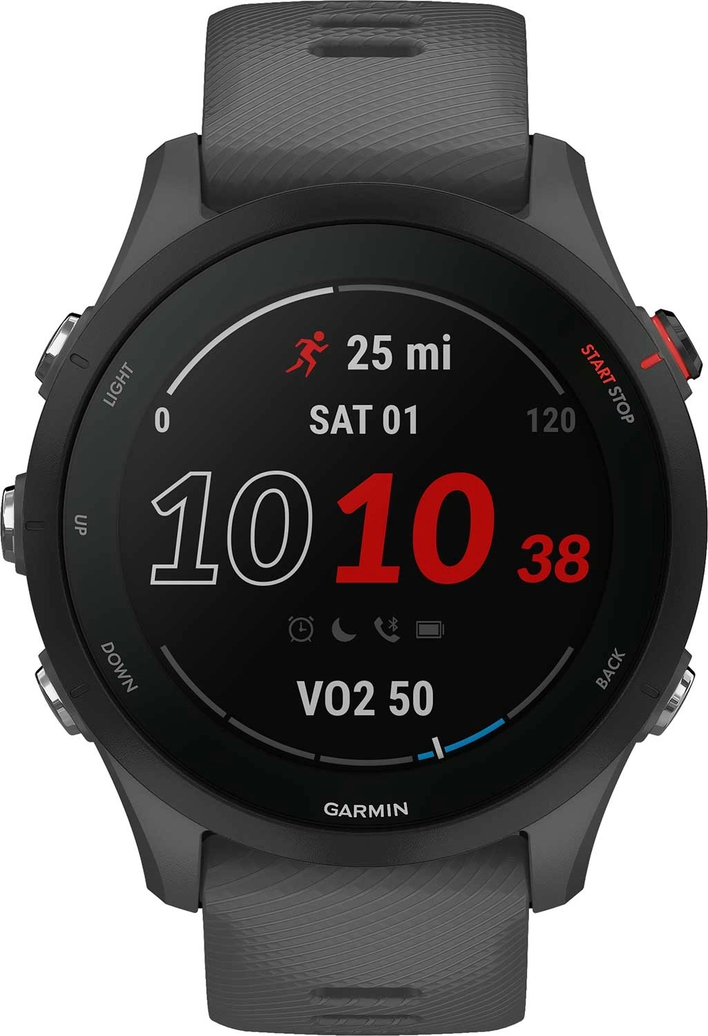 Смарт-часы Garmin Forerunner 255 33мм 1.3" корп.черный рем.темно-серый (010-02641-10)