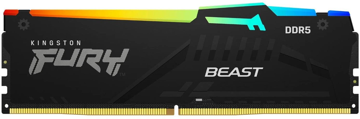 Память DDR5 32GB 5200MHz Kingston KF552C40BBA-32 Fury Beast Black RGB RTL Gaming PC5-41600 CL40 DIMM UDIMM 288-pin 1.25В dual rank с радиатором Ret
