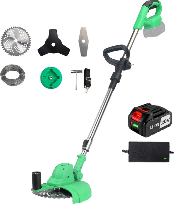Триммер электрический Deko Zitrek GreenCut 20V аккум. 1200Вт неразбор.штан. реж.эл.:леска/нож/диск