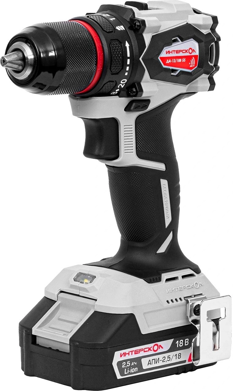 Дрель-шуруповерт Интерскол ДА-13/18В 55 600Вт аккум. патрон:быстрозажимной (кейс в комплекте) (952.2.2.70)