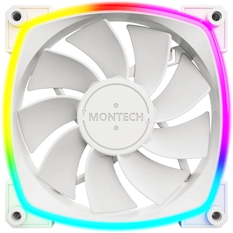 Вентилятор для корпуса Montech RX120 Reverse ARGB 120х120x25 белый 4-pin 27дБ (RX120 PWM WHITE) Ret