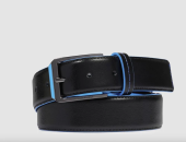 Ремень мужской Piquadro Blue Square CU6743B2/N 125х3.5см черный натур.кожа