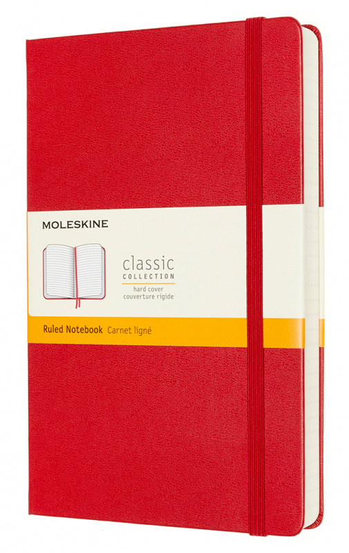 Блокнот Moleskine CLASSIC EXPENDED QP060EXPF2 Large 130х210мм 400стр. линейка твердая обложка красный