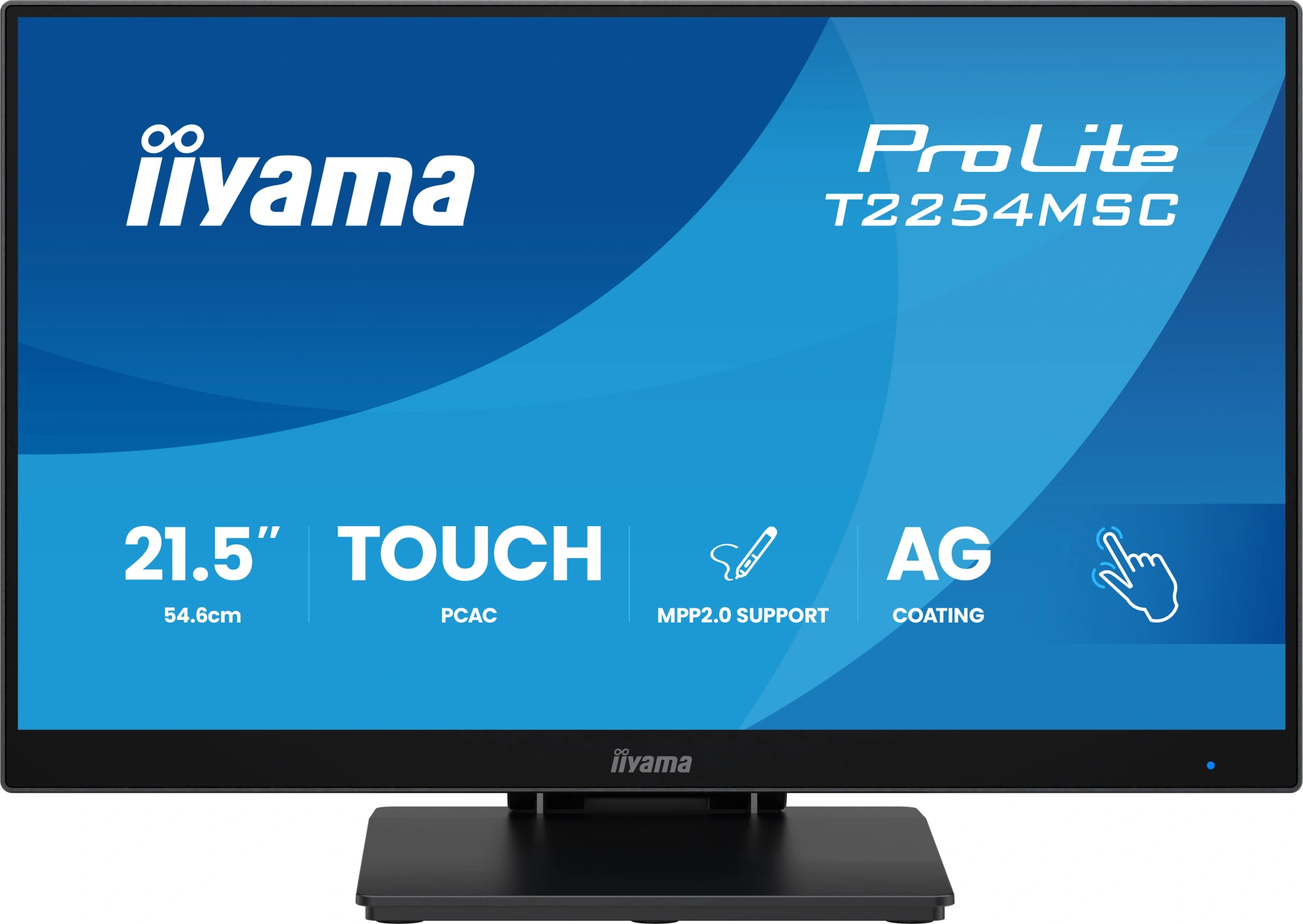 Монитор Iiyama 21.5" ProLite T2254MSC-B2AG черный IPS LED 4ms 16:9 HDMI M/M глянцевая HAS 1300:1 300cd 178гр/178гр 1920x1080 100Hz DP FHD USB Touch 2.9кг
