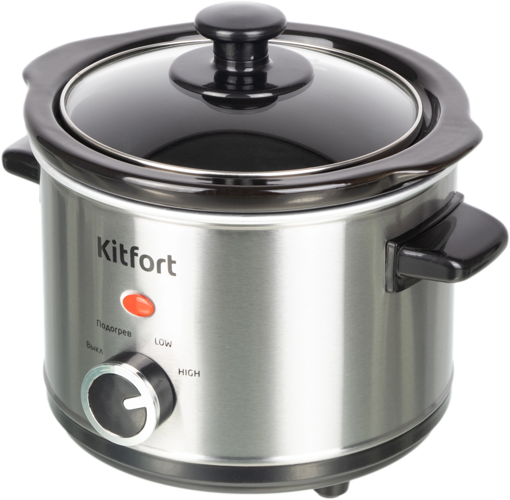 Медленноварка Kitfort КТ-205 1.5л 120Вт серебристый/черный