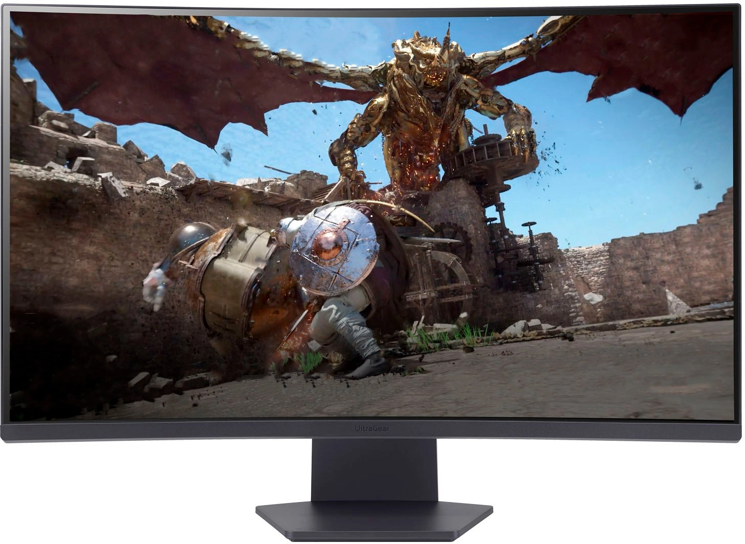 Монитор LG 31.5" UltraGear 32GS60QC-B черный VA LED 16:9 HDMI матовая 3000:1 300cd 178гр/178гр 2560x1440 180Hz FreeSync DP WQ HD 2K (1440p) 7.2кг