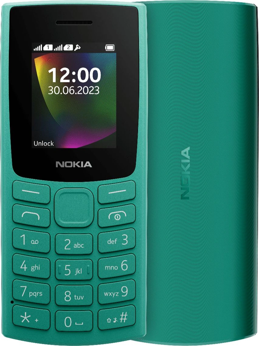 Мобильный телефон Nokia 106 DS TA-1564 зеленый моноблок 2Sim 1.8" 120x160 Series 30+ GSM900/1800 GSM1900 FM microSD max32Gb