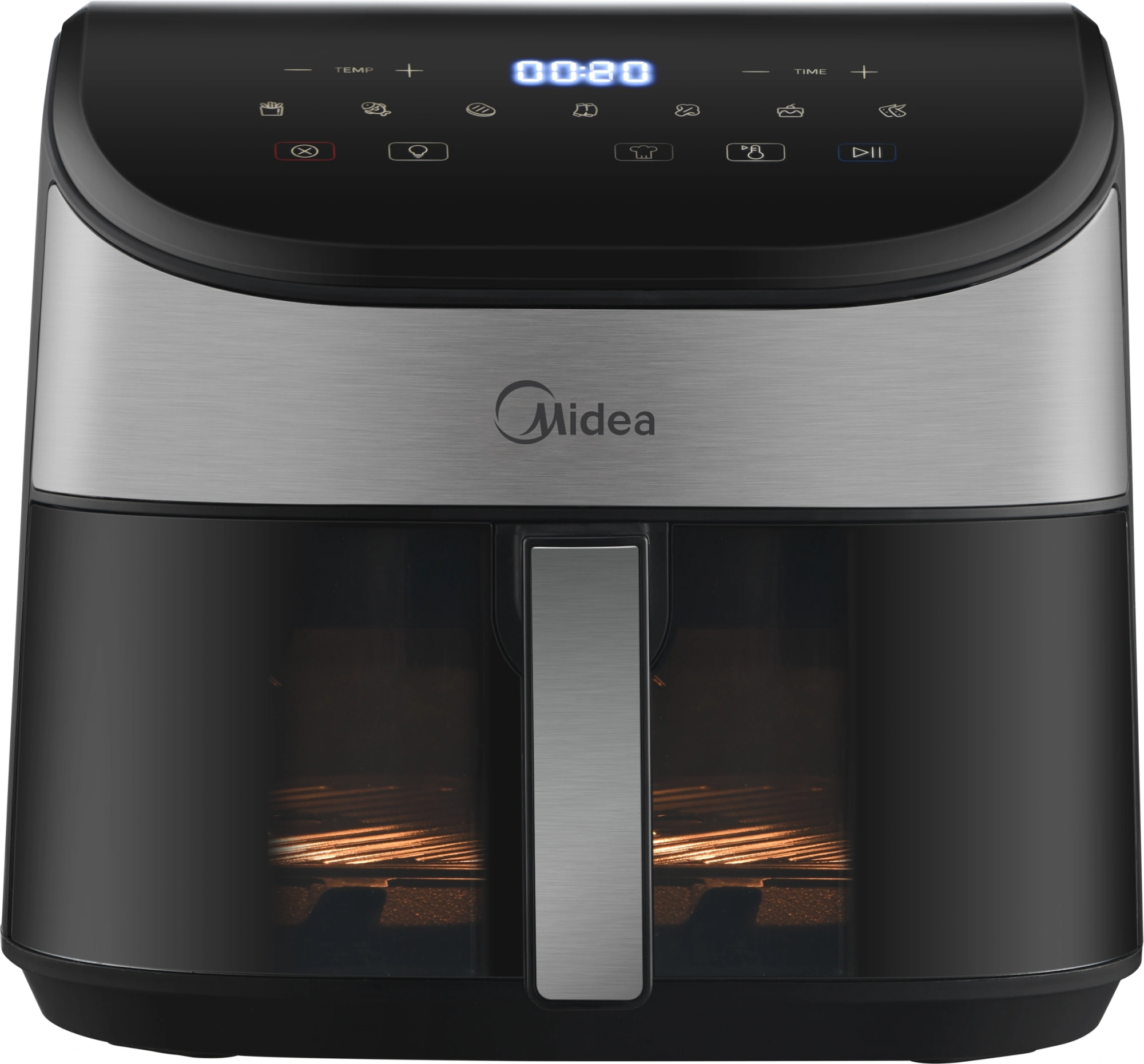 Аэрогриль Midea MAF-CY55WK 5.5л 2250Вт черный/серебристый