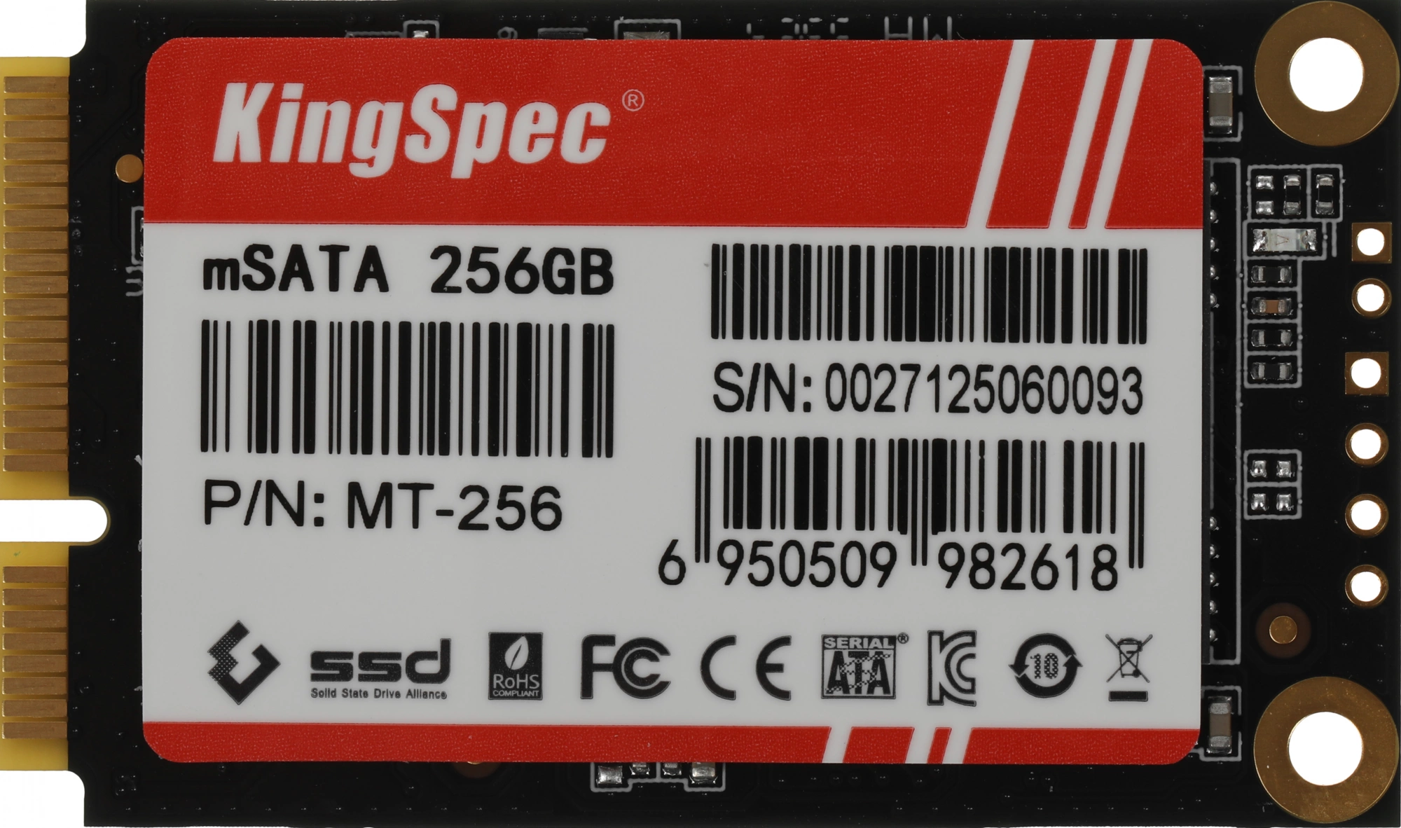 Накопитель SSD Kingspec mSATA 256GB MT-256 MT Series mSATA