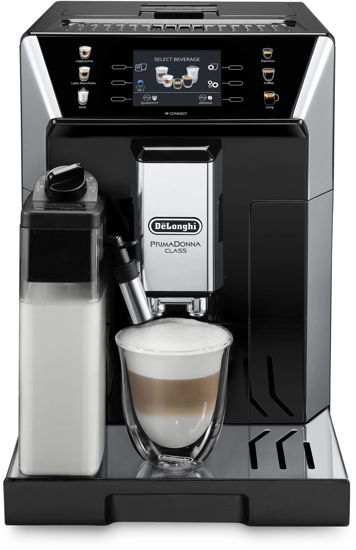Кофемашина Delonghi ECAM550.65.SB 1450Вт черный/серебристый