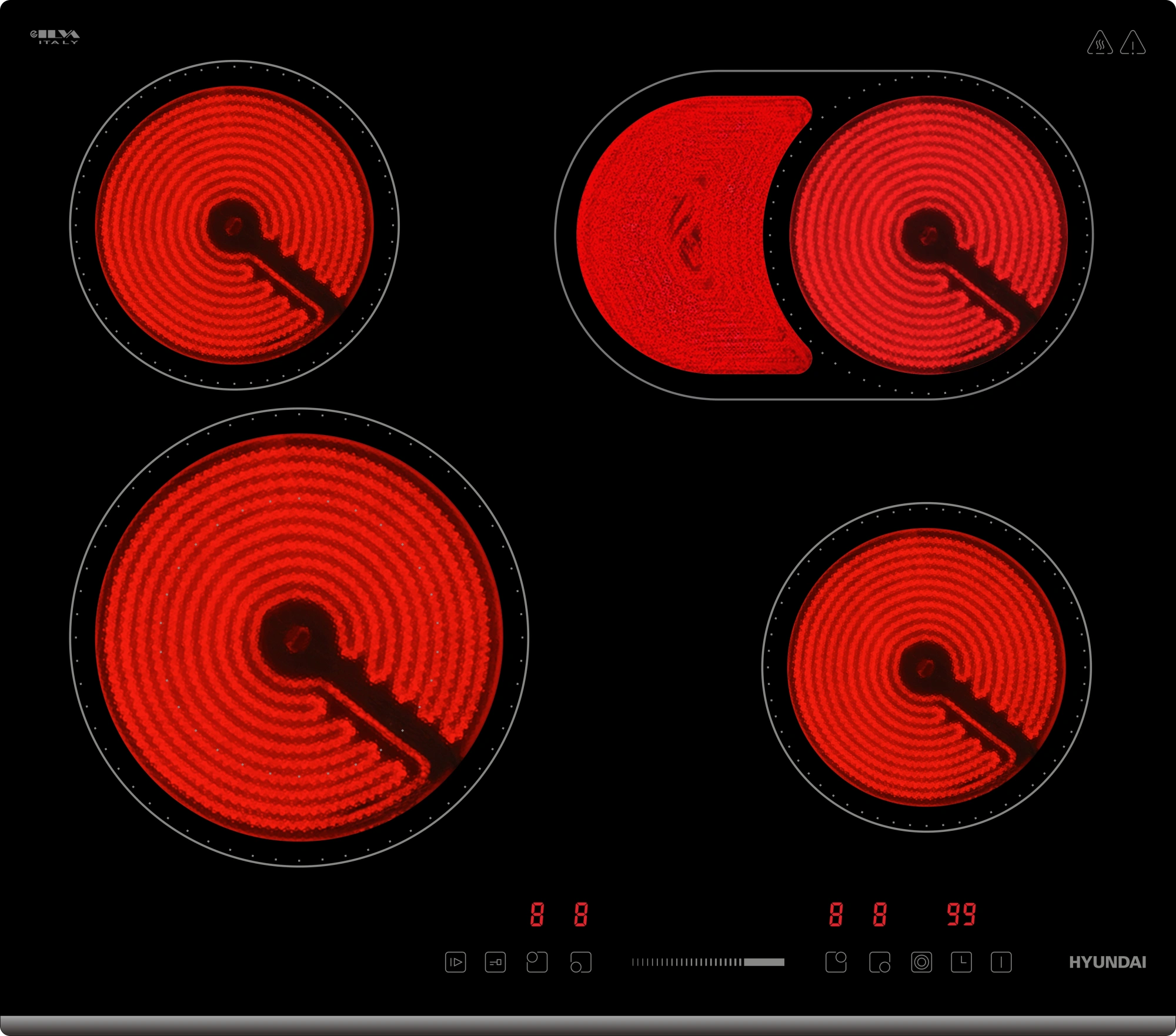 Варочная поверхность Hyundai HHE 6672 BG черный Варочная поверхность Hyundai HHE 6672 BG черный