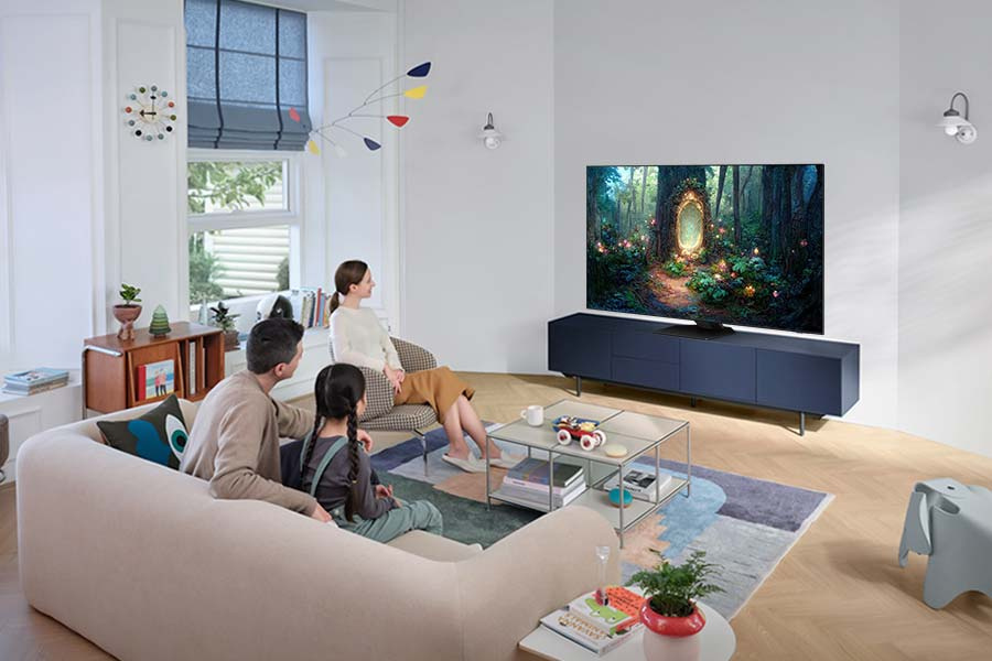 Телевизор QLED Samsung 75" QE75QN85CAUXRU Q черный титан 4K Ultra HD 120Hz DVB-T2 DVB-C DVB-S2 USB WiFi Smart TV (RUS)