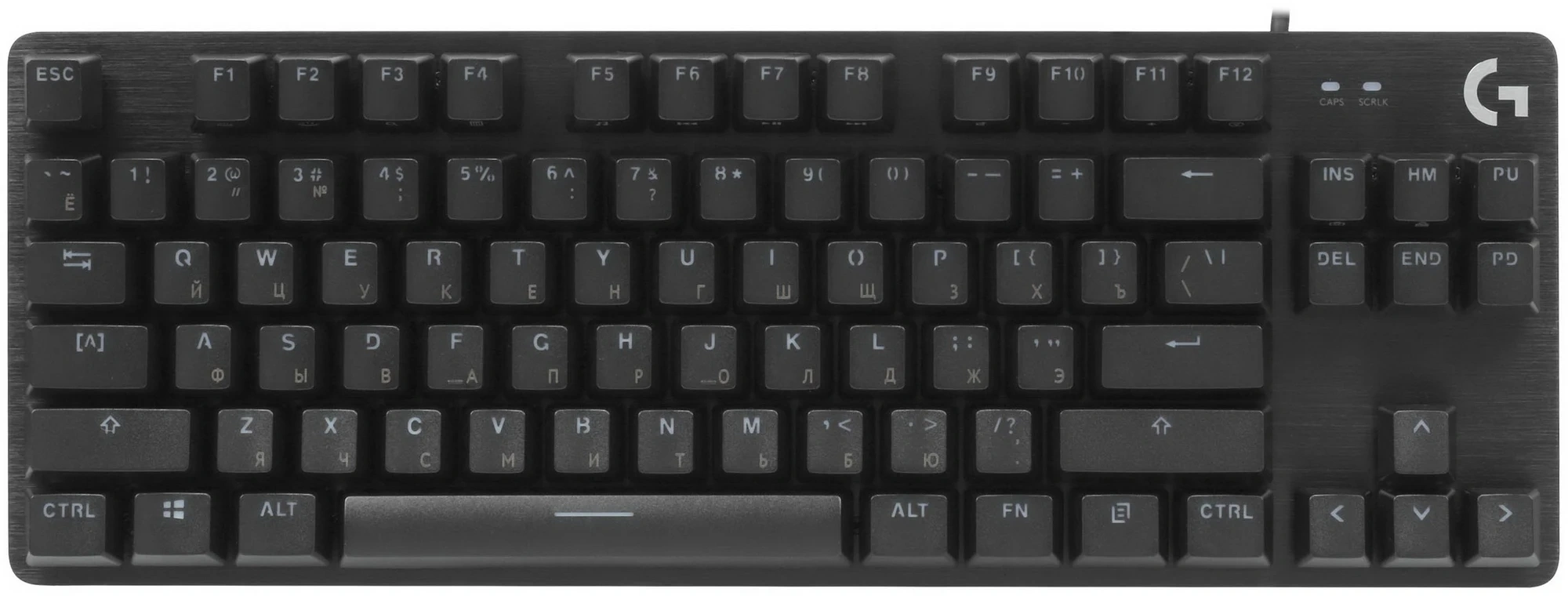 Клавиатура Logitech G412 TKL механическая черный USB for gamer LED (920-010449) кабель 1.8м