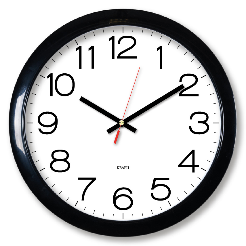 Часы настенные аналоговые Бюрократ WallC-R78PN D29см черный (WALLC-R78PN29/BLACK)