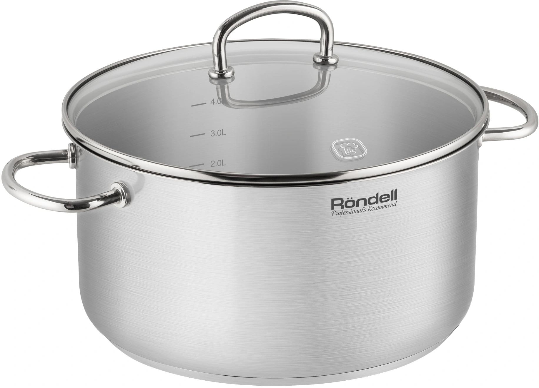 Кастрюля Rondell Solo RDS-1603 5.1л. d=24см (с крышкой) стальной