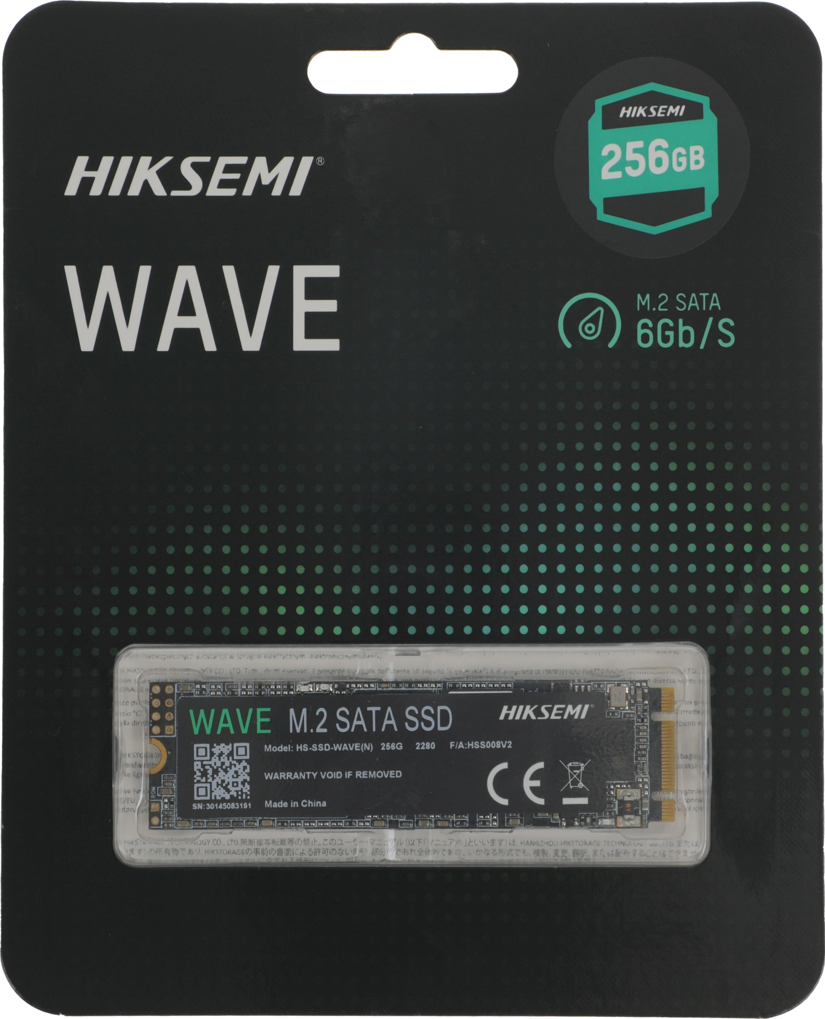 Накопитель SSD Hikvision SATA-III 256GB HS-SSD-WAVE(N) 256G M.2 2280