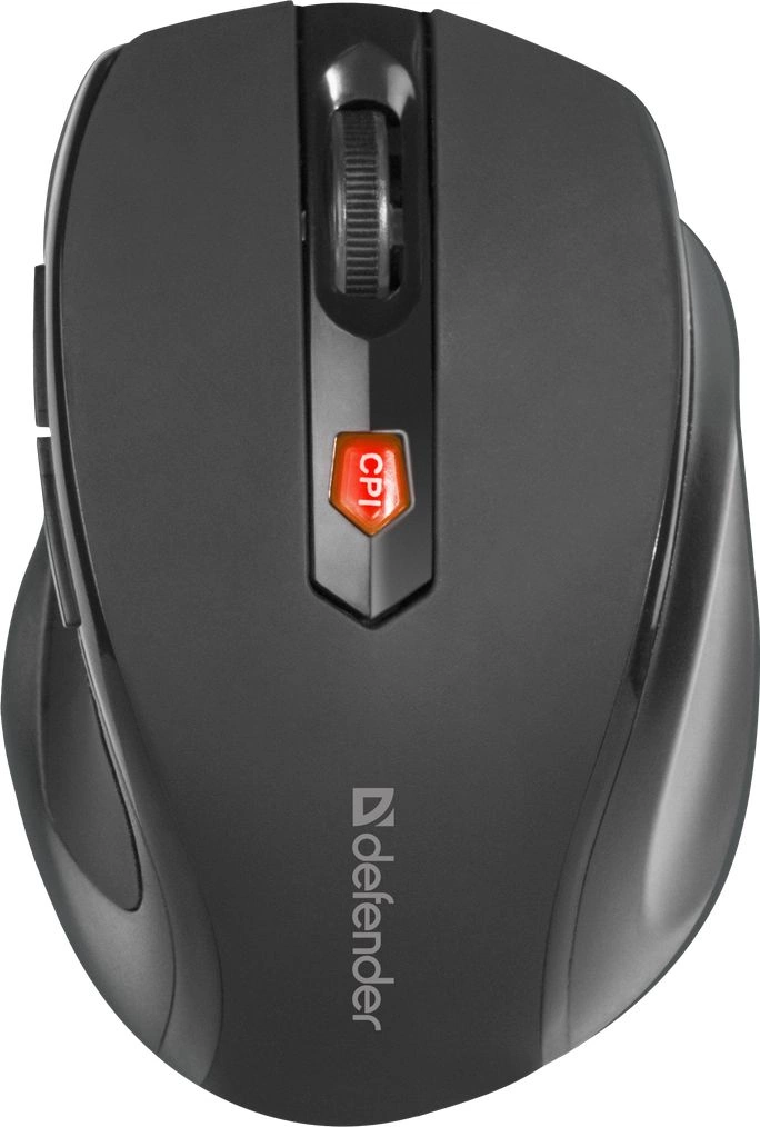 Мышь Defender Ultra MM-315 черный оптическая 1600dpi беспров. USB 5but (52315)